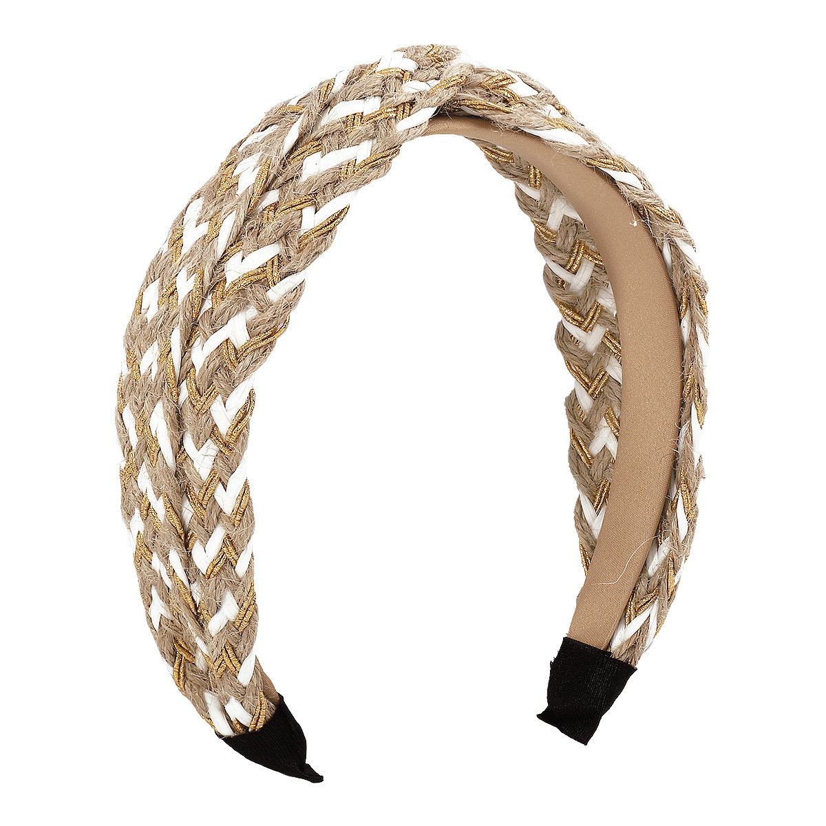 Ethnic Style Color Block Straw Knitting Knot Hair Band display picture 14