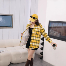 经典格子衬衫女2025新款爆款洋气秋冬内搭叠穿短款小个子衬衣加绒
