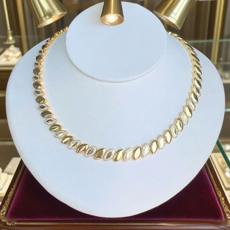 European and American Popular New Eye Zircon Bracelet Necklace Fashion Diamond-Set Marquise Zircon Cross-Border Fashion Women's Jewelry