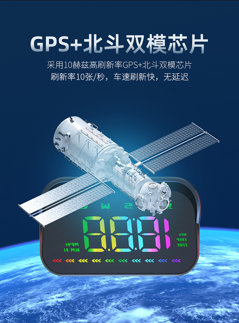 Luyang Intelligent Car Hud Head-Up Display Gps Universal Driving Computer Multi-Function Simple New Model M23 Color