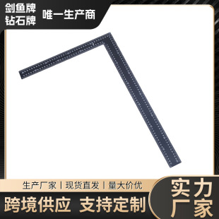 Stainless steel straight-angle ruler Woodworking measuring tool steel ruler 90 degree high precision ruler multi-size thick crank ruler wholesale