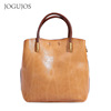 Capacious universal advanced bag, genuine leather, high-end