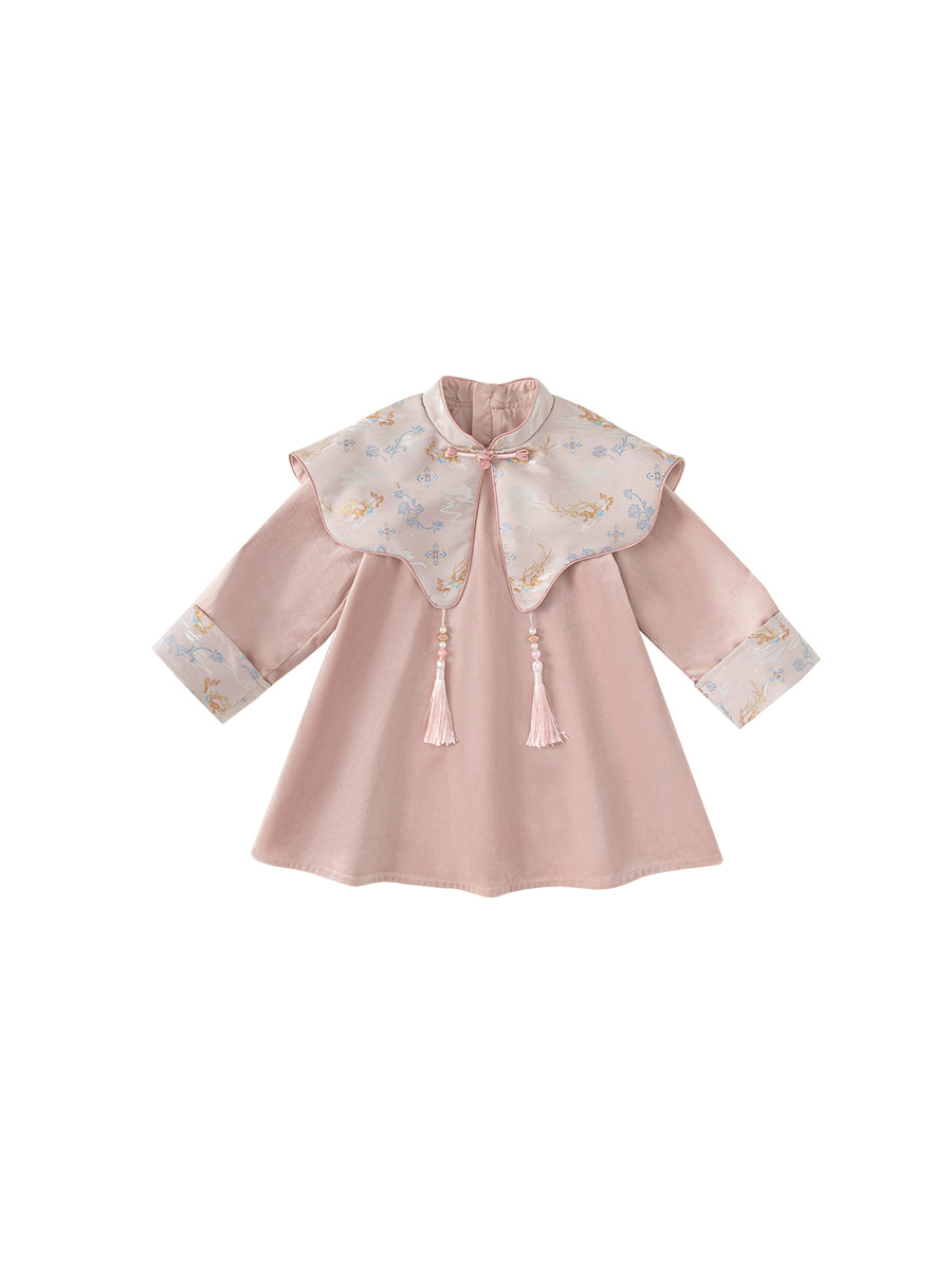 Youbao ropa infantil de niñas nuevo vestido chino otoño nuevo vestido de aniversario de bebé vestido de princesa vestido de estilo nacional image 6