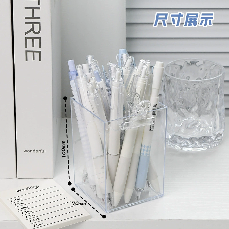 Table acrylic transparent cosmetic creative eyebrow pencil, stand, face mask, brush, storage system, for beauty salons