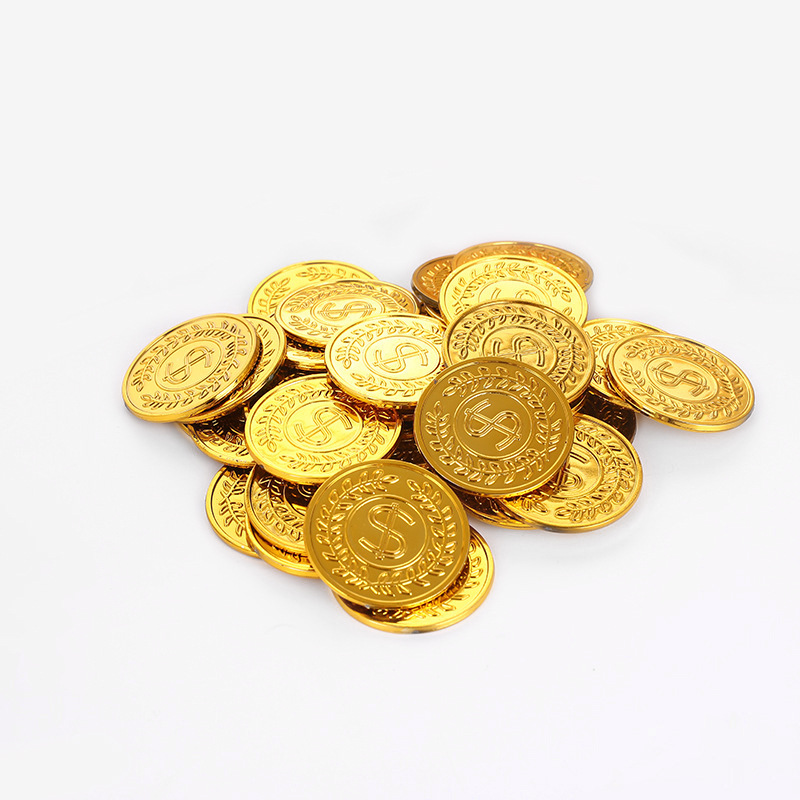 Children's toys Halloween party simulation game gold coin decorations plating gold coins pirate gold coins plastic coins