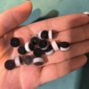 Black and white sliced beads chopped slices Sanzhu agate DIY Old Pearl West Asia Balls Collection AQX9