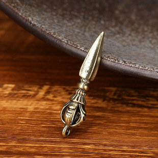 Imitation Brass Small Copper Vajra Pestle Vajra Demon-Slaying Pestle Protective Amulet Pendant Keychain Ornament