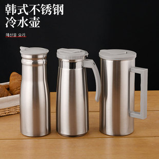 Direct selling stainless steel cold water bottle thickened high temperature resistant teapot Korean water teapot hotel restaurant cold water tea kettle