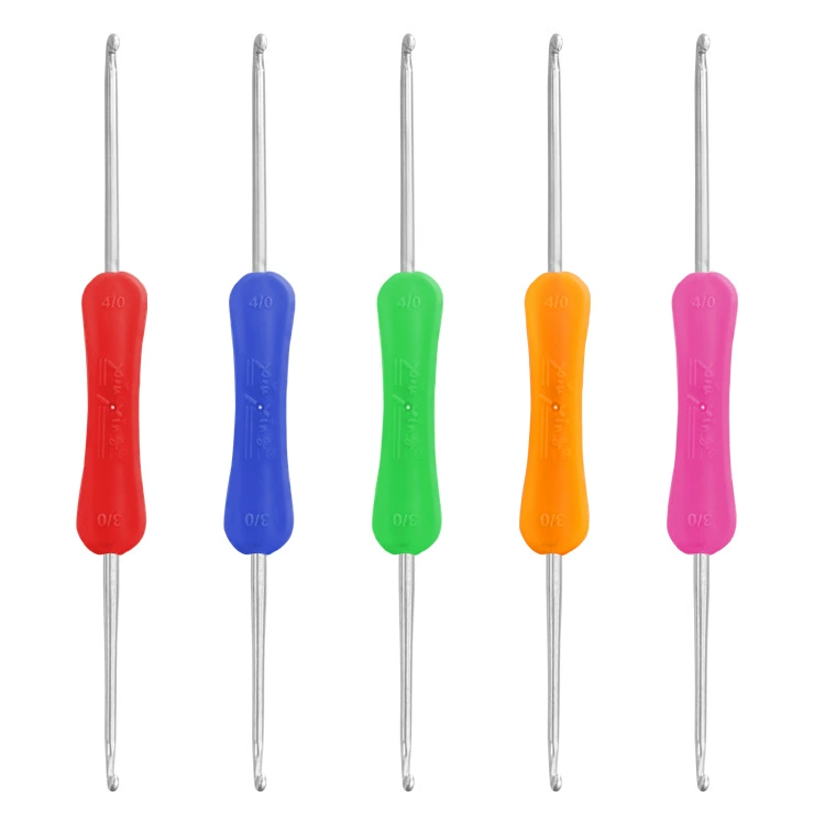 Мульти-модель рукав английский бренд двойной крючком высокое качество пластиковая ручка вязальная игла ручной работы DIY свитер крючком Factory Outlet