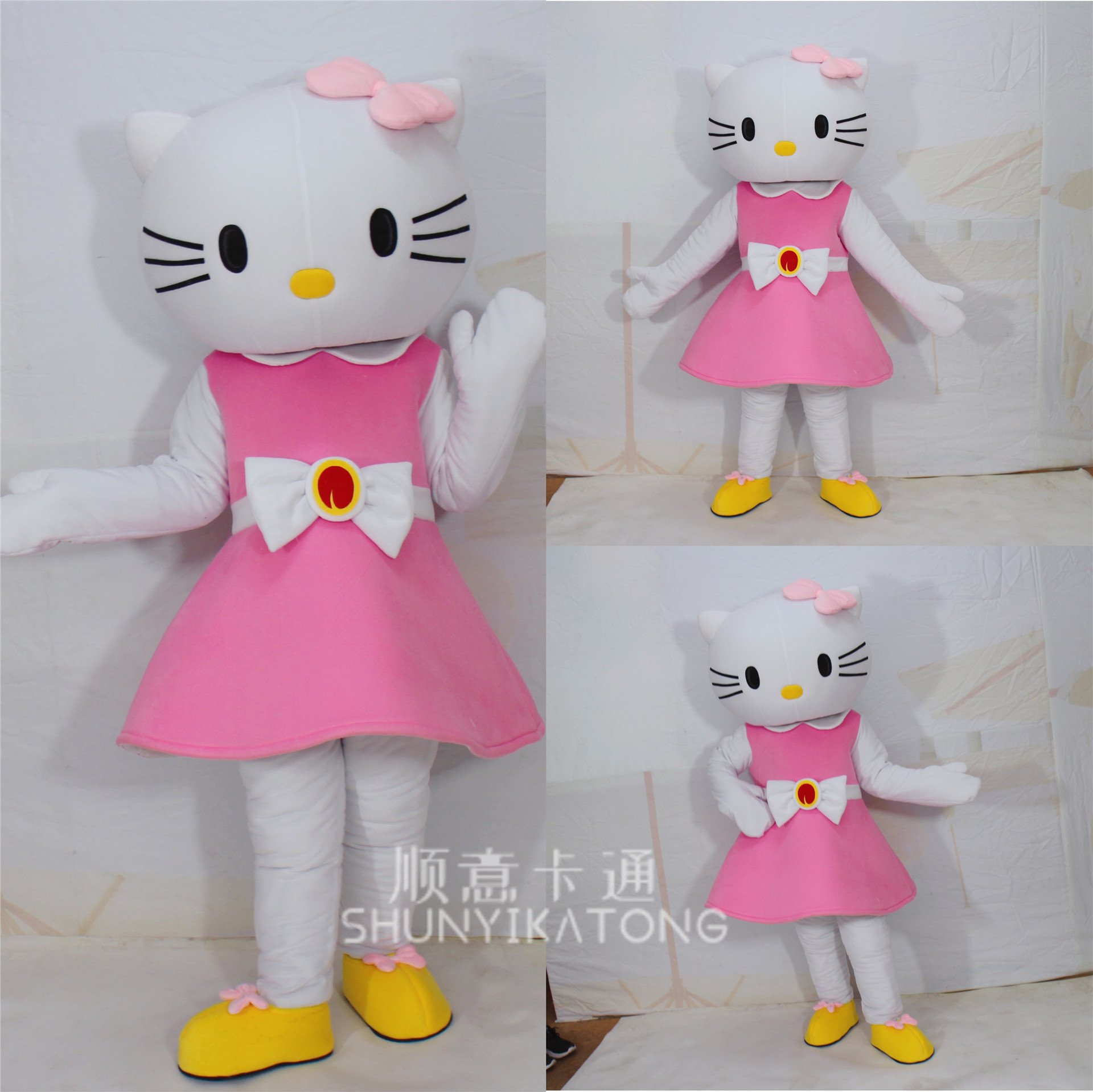 粉色KT猫卡通人偶服装人穿表演求婚道具hellokitty玩偶服人偶装