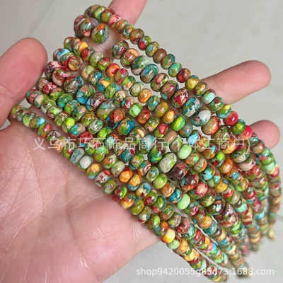 Natural Emperor Stone Abacus Beads, Multicolor Spacers, Round Tube Square Beads, Bracelet Spacer Beads, Semi-finished DIY Jewelry Accessories (Zərgərlik ara hissələri) - 24mm-abacus-beads