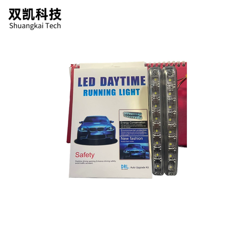Автомобиль E4 соломенная шляпа лампа дневные ходовые огни E4 дневные ходовые огни небольшие 8 ламп 8 светодиодные автомобильные дневные огни