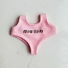 Pink swimsuit miu logo