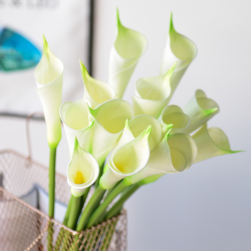 Simulated Flower PU Calla Lily Indoor Home Flower Arrangement Decor Ornament Artificial Flower Photo Prop Artificial Flower Bouquet