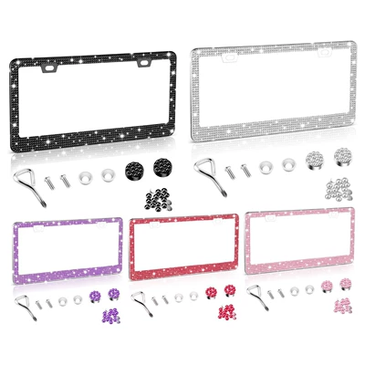 License plate holder/license plate holder | with Diamonds-Includes Accessories