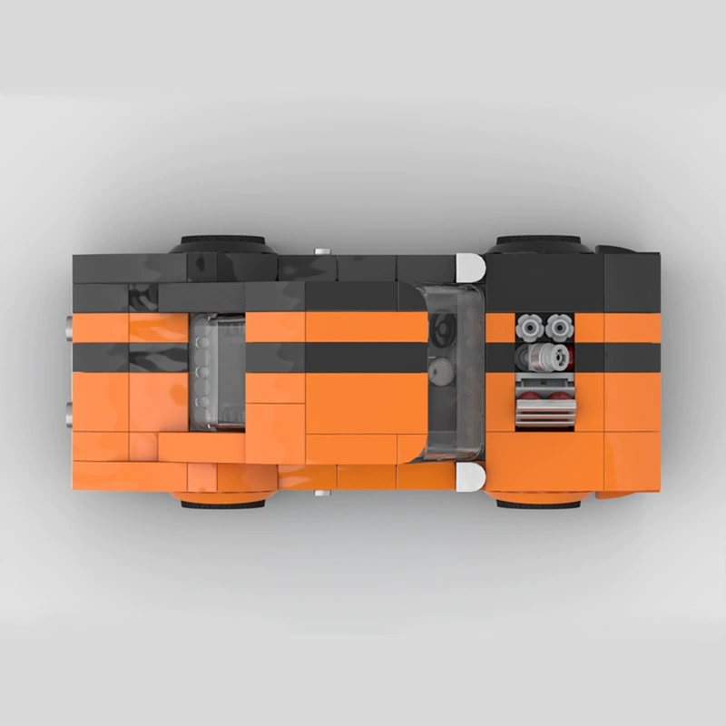 MOC-188973 конструктор игрушка сборка 1970 Oldsmobile 442 speed8 тарелка машина сложному мальчику