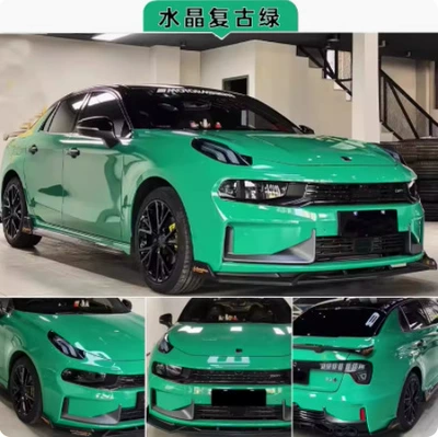 Auto Color Change Film | Green Red Color-Changing Film Scratch-Resistant - crystal-vintage-green-pet-152-17m