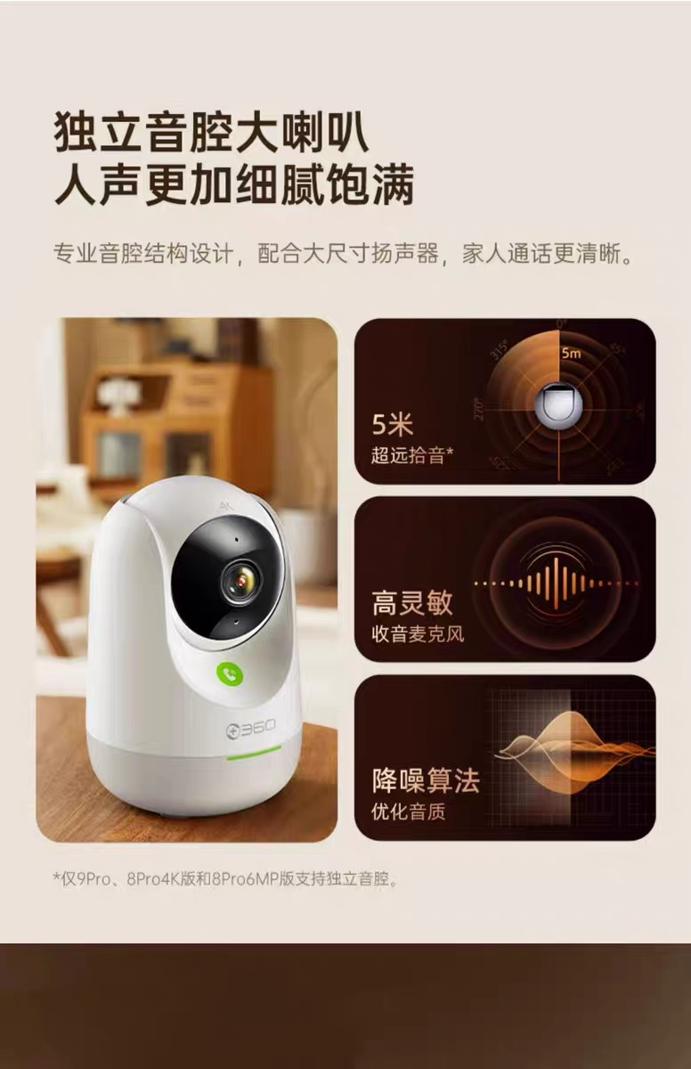 360 Smart AI Camera 9pro, 8-megapixel high-definition 4K call monitor, night vision, mobile phone remote monitoring undefined