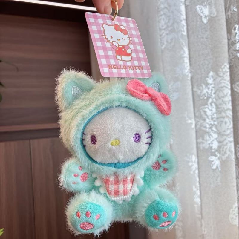 网红可爱萌kt猫挂件毛绒玩具公仔小猫咪包包挂饰钥匙扣布娃娃玩偶|undefined