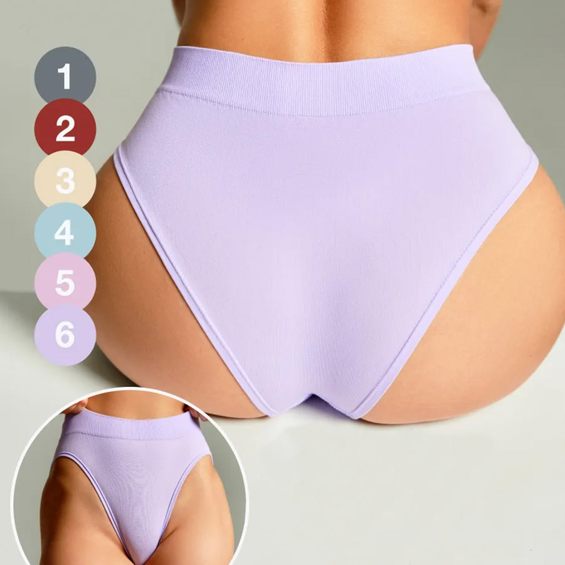 Russian Seamless Triangle Panties with Folded Edges, European and American Style, Sexy, Breathable, Plus Size, High Elasticity Bikini Panties