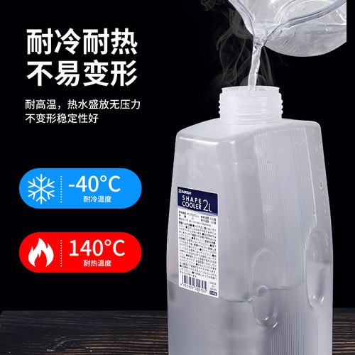日本进口NAKAYA冷水壶家用耐热凉水壶大容量冷水杯茶壶塑料果汁壶