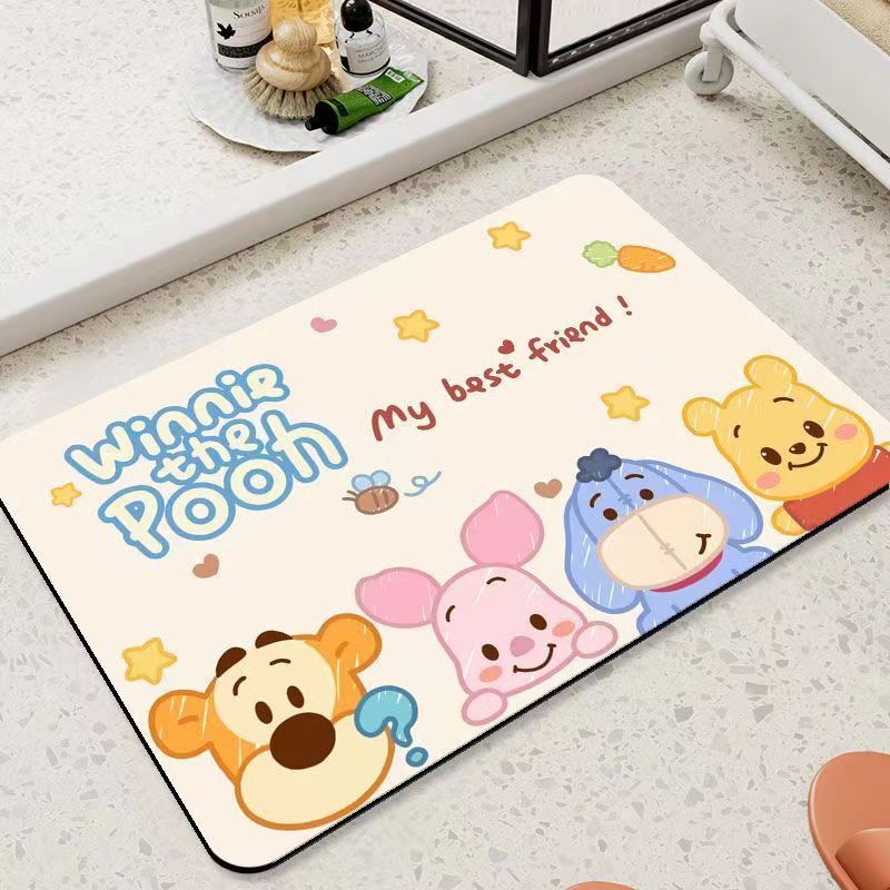 Cartoon animation diatom mud mat dirt-resistant easy to take care of household bathroom quick-drying non-slip foot mat can be wholesale generation Cartoon animation diatom mud mat dirt-resistant easy to take care of household bathroom quick-drying non-slip foot mat can be wholesale generation