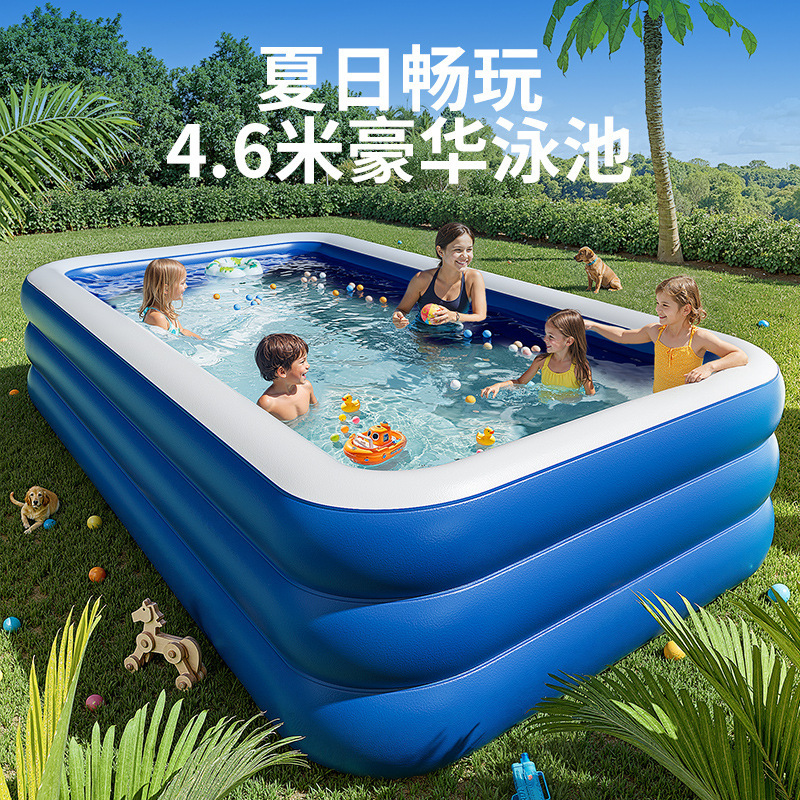 Piscina inflable de PVC para niños, para uso en interiores y exteriores, piscina infantil engrosada para la interacción entre padres e hijos.
