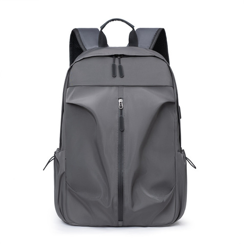 Selected Simple Double Shoulder Bag for Men, Business Casual Fashion Laptop Bag, Trendy Logo Printed School Bag for Middle School Students