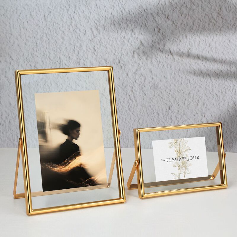Cross-Border Supply Simple Ins-Style Transparent Metal Photo Frame DIY Dried Flower Photo Glass Display Stand 7inch Manufacturer Wholesale Cross-Border Supply Simple Ins-Style Transparent Metal Photo Frame DIY Dried Flower Photo Glass Display Stand 7inch Manufacturer Wholesale