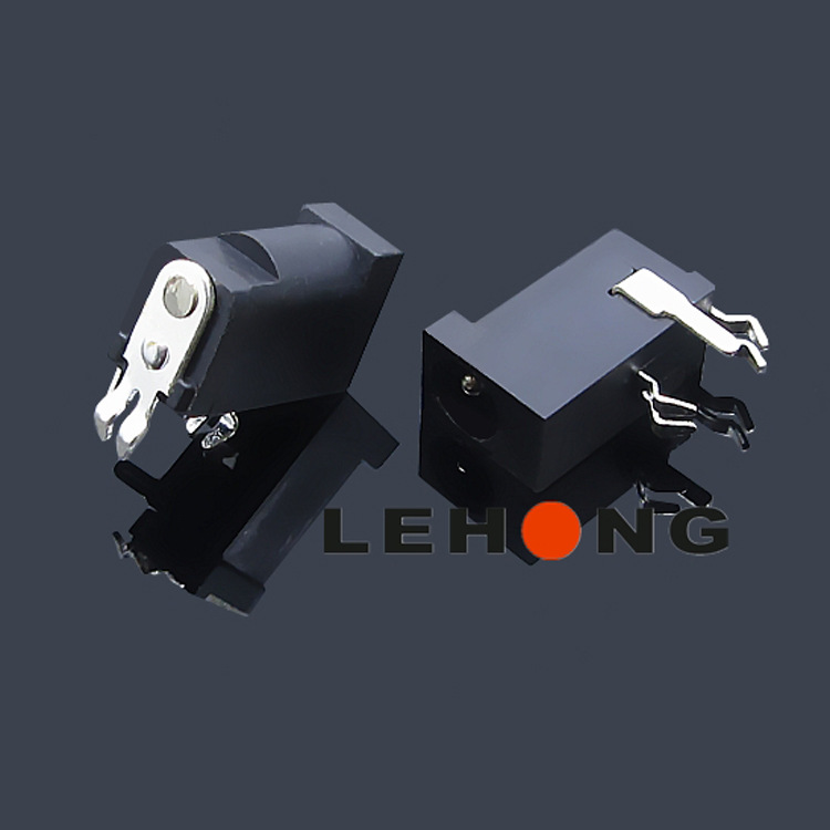 DC-002A-13镀银K脚/卧式母座/鱼叉脚/DC电源插座/直流DC插座