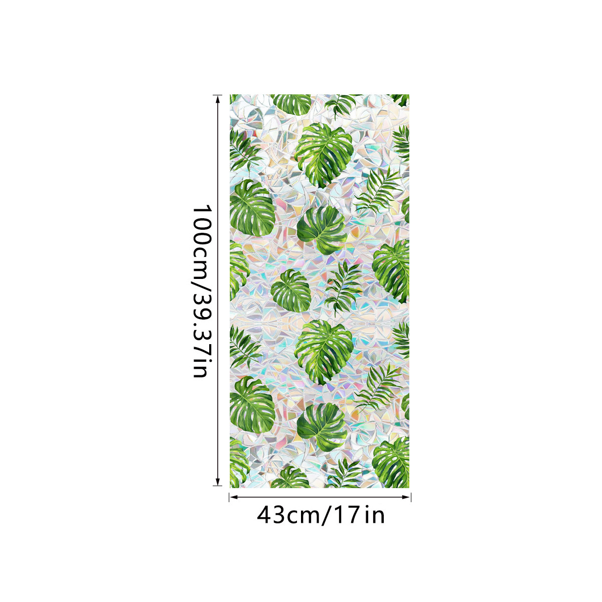 140g Weight Glass paster Home Textiles & Decor Type PVC Material Leaf Pattern Casual, Pastoral Style Casual Pastoral Leaf PVC Glass Paster Wall Art 139