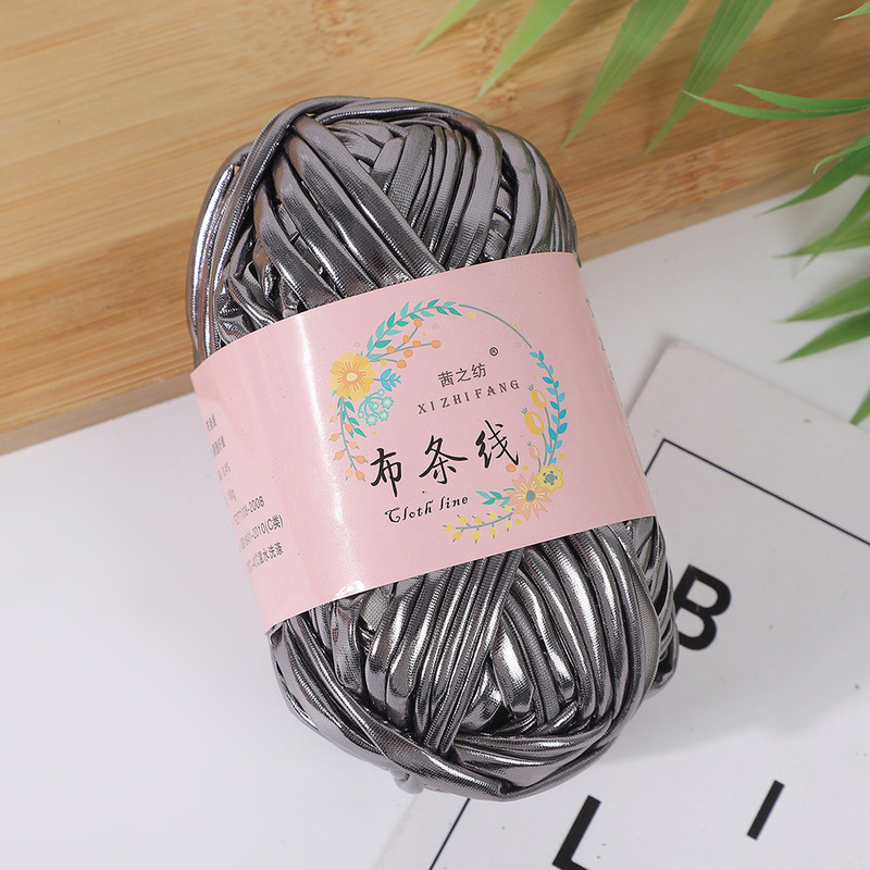 金属模造布条線DIYカラー手編み材料バッグ|undefined