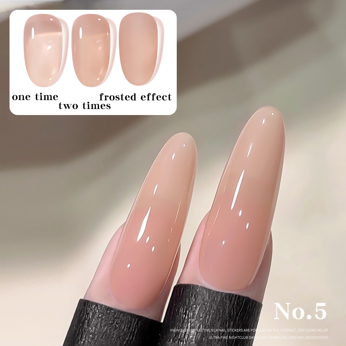 2025 nuevo hielo permeable al agua hidratante grasa de jade piel polvo desnudo esmalte de uñas translúcido color de base especial para salón de uñas