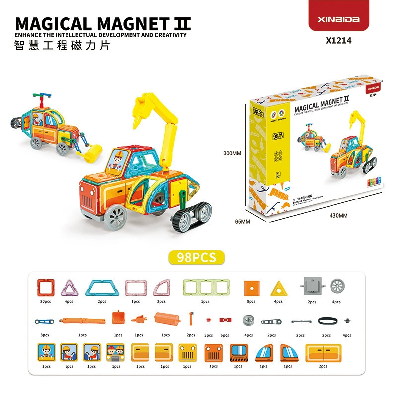 Магнитный конструктор, искусственный робот, игрушечная машина,