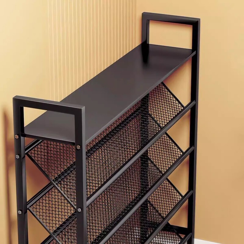 New Carbon Steel Shoe Rack Entry Door Multi-Layer Home Door Dormitory Simple Ultra-Narrow Shoe Cabinet Door Shoe Rack Small New Carbon Steel Shoe Rack Entry Door Multi-Layer Home Door Dormitory Simple Ultra-Narrow Shoe Cabinet Door Shoe Rack Small