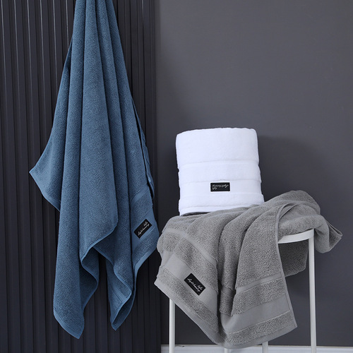 Hilton Towel 100% Cotton Plus Size 5A Antibacterial Hotel Beauty Salon Beach Towel Embroidered Logo Pure Cotton Towel
