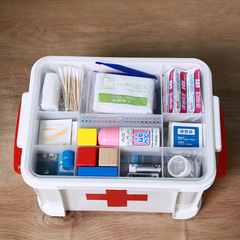 Family extra-large medicine box multi-layer first aid medicine storage box household plastic children's small medicine box box