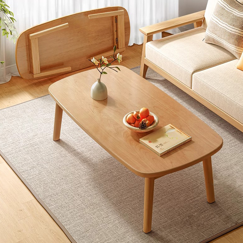 Mesa de té plegable de madera sólida 2026 nueva sala de estar pequeña casa simple moderna de alquiler mesa de comedor mesa pequeña