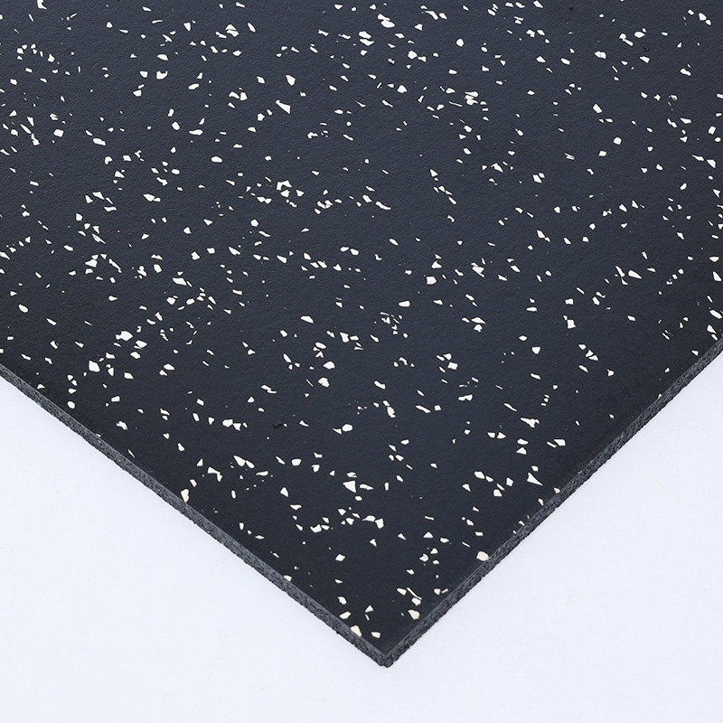 健身房减震橡胶隔音地垫 室内复合面层地胶杠铃防砸橡胶地垫健身