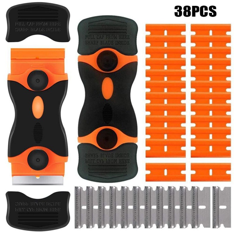 38件套双面刮刀替换刀片组合迷你车窗胶水贴纸贴花去除