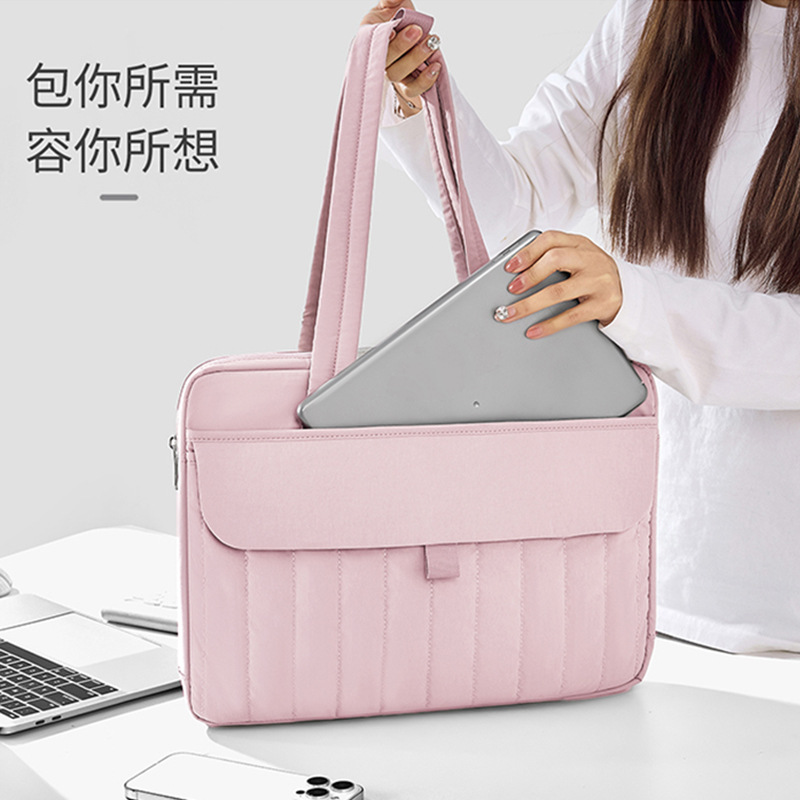 Bolsa de computadora delgada de caja dura de gran capacidad de viaje de viaje de moda simple 15.6 pulgadas bolso de hombro para portátiles