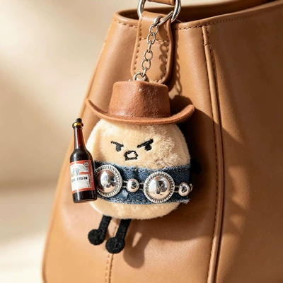 Pluş açarlıqlar — handmade DIY plush toy refrigerator - miaojiang-small-potato-pendant-13