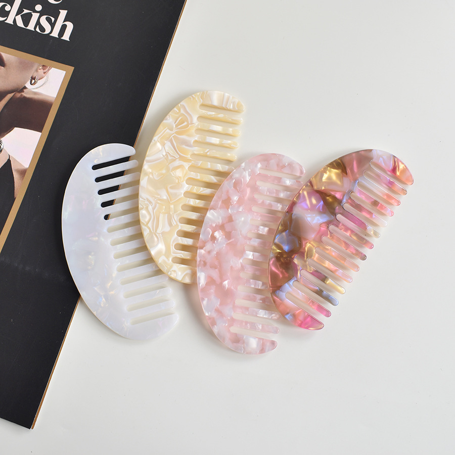 30g Weight Hair Comb Makeup Tools Types 1 Piece Quantity Acetic acid sheets Material Solid Color Pattern Simple Style Style Simple Style Solid Color Acetic Acid Sheets Hair Comb 2