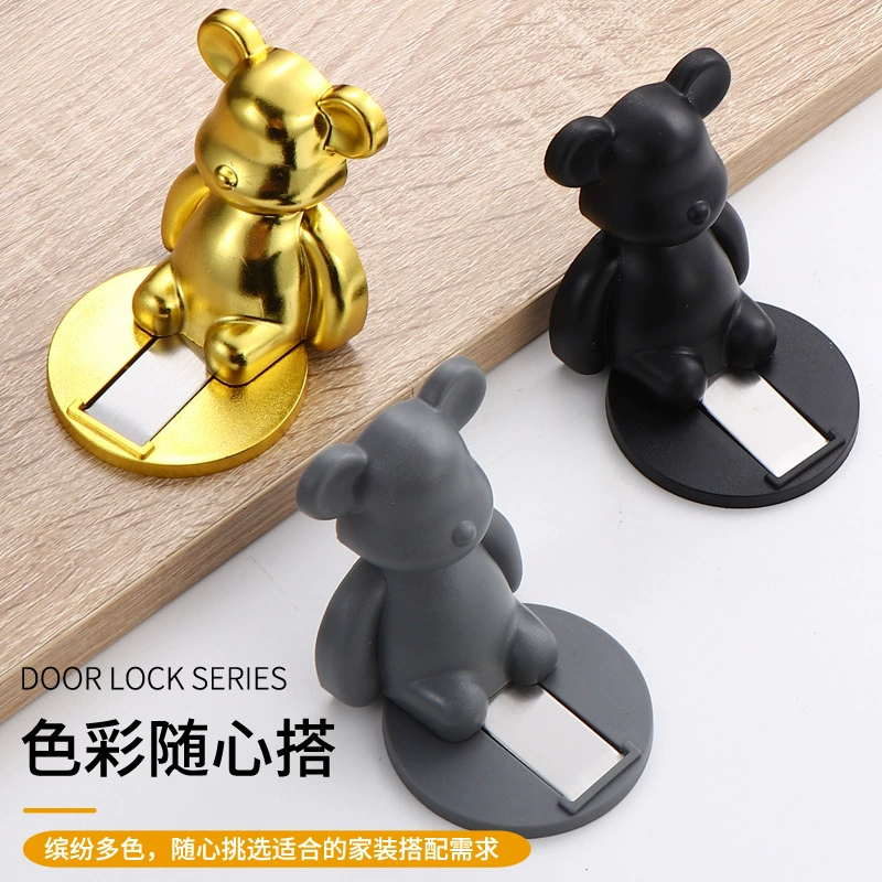 Креативная punching-free PVC медвежьяFloor присоска для пола антистолкновение дверь задняя присоска сильная магнитная клеящаясяFloor присоска спальня ванная дверь присоска