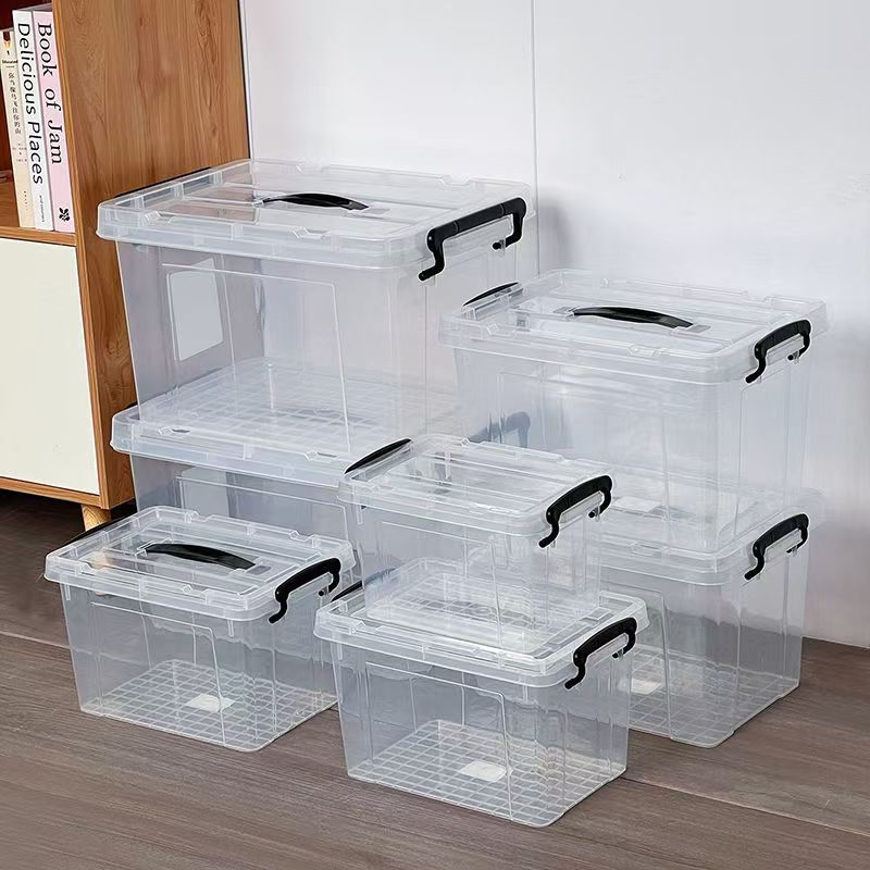 Transparent Storage Box with Lid, Plastic Organizer Box, Large and Small Sizes, for Quilts, Clothes, Miscellaneous Items, Toys, Storage Box, Wardrobe