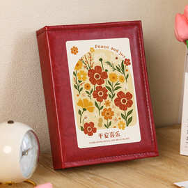 皮质插页小相册本56寸成长影集册大容量照片收纳本家庭回忆录相簿