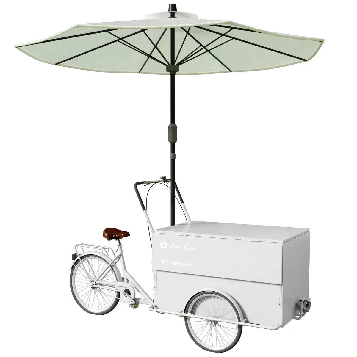 Элегантная белая (с зонтиком от солнца) высококачественная утолщенная стальная пластина.