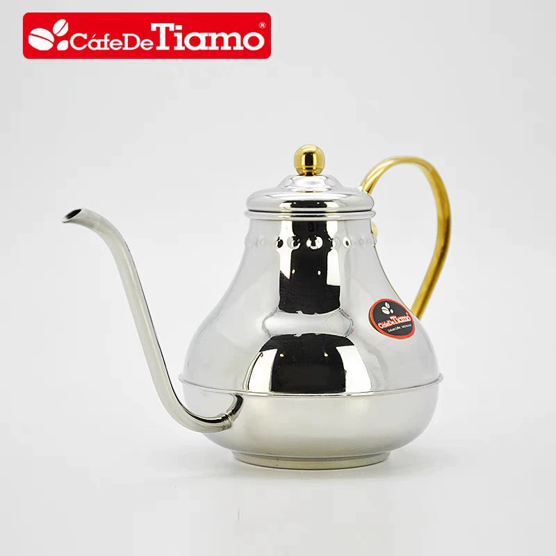 Кофейник Tiamo из нержавеющей стали, ретро чайник