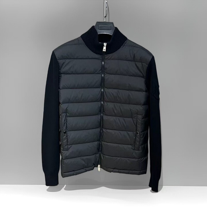 Padded Corduroy Patchwork Wool Down Jacket, Knitted Lightweight Outerwear, Cross-Border Style Padded Corduroy Patchwork Wool Down Jacket, Knitted Lightweight Outerwear, Cross-Border Style