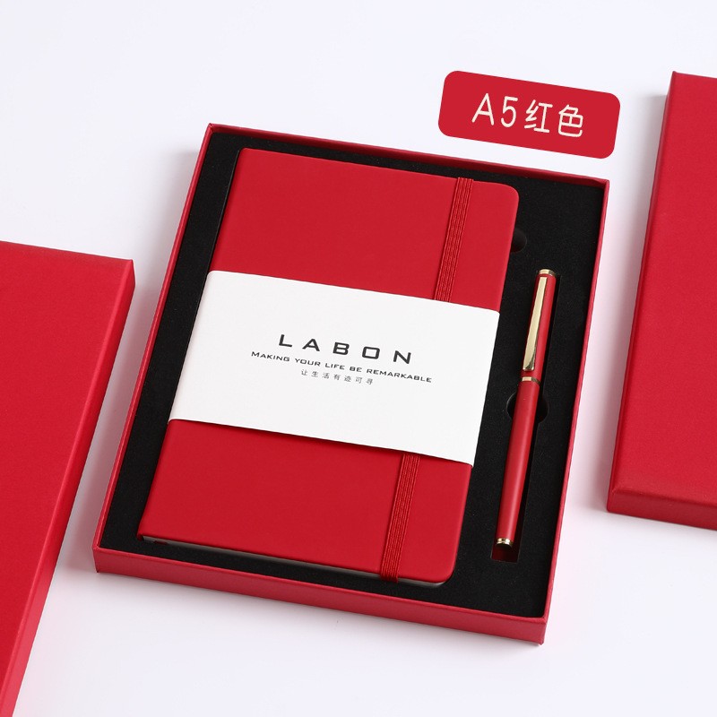 Línea horizontal roja A5 (caja de regalo)